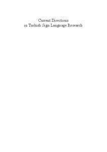 Current Directions in Turkish Sign Language Research