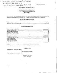 Nutrition / Bacitracin / Association of American Feed Control Officials / Calcium / Chicken / Lysine / Bird food / Chemistry / Pet foods / Food and drink