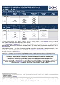 Microsoft Word - 2016S1 WeekExams & Presentations Schedule (v1).docx