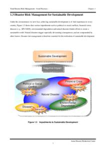 Total Disaster Risk Management - Good Practices -  Chapter[removed]Disaster Risk Management for Sustainable Development Under the circumstances we now face, achieving sustainable development is of vital importance to every