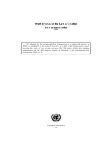 Draft Articles on the Law of Treaties with commentaries, 1966