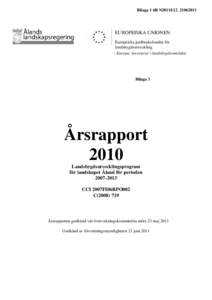 Bilaga 1 till N2011E12_21062011  EUROPEISKA UNIONEN Europeiska jordbruksfonden för landsbygdsutveckling - Europa investerar i landsbygdsområden