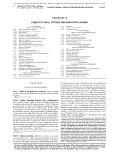 Electronic reproduction of 2005−06 Wis. Stats. database, updated and current through December 18, 2007 and 2007 Wis. Act[removed]Updated 05−06 Wis. Stats. Database CONSTITUTIONAL OFFICES AND INTERSTATE BODIES[removed]No