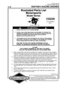 FORM MS–1992–7/98 REPLACES FORM MS–1992–4/98 FILE IN SECT. 2 OF SERVICE MANUAL RAPTOR II RACING ENGINES