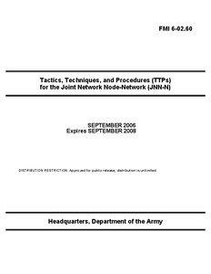 Tactics, Techniques, and Procedures (TTPs) for the Joint Network Node-Network (JNN-N)