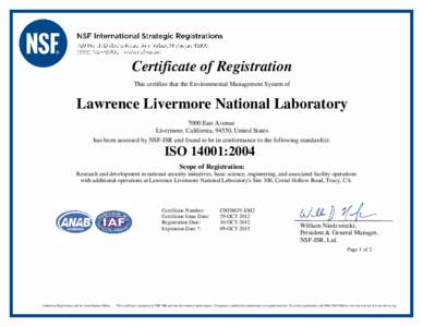 California / Lawrence Livermore National Laboratory / Battelle Memorial Institute / United States Department of Energy National Laboratories / Livermore /  California / Corral Hollow / Gist / Geography of California / El Camino Viejo / Livermore Valley