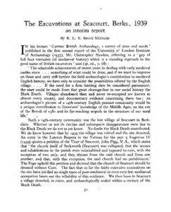 The Excavations at Seacourt, Berks., 1939 an interim report By R. L. S. BRUCE