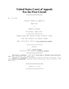 United States Court of Appeals For the First Circuit No[removed]UNITED STATES OF AMERICA, Appellee, v.