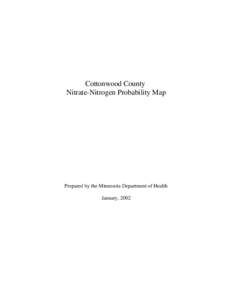 Cottonwood County Nitrate Map: Environmental Health in Minnesota