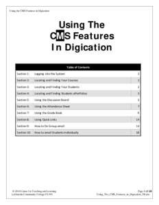 Using the CMS Features in Digication    Using The CMS Features