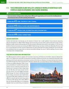 FOCUS[removed]	The Dresden Elbe Valley: UNESCO World Heritage Site Status and Economic Decision Making FOCUS 7 – Sustainability
