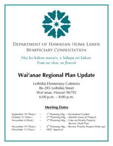 Microsoft Word - Waianae Regional Plan Flyer.doc