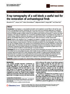 X-ray computed tomography / Tomography / Materials science / Spiral computed tomography / Industrial CT scanning / X-ray / Single-photon emission computed tomography / Archaeology / Radiology / Medicine / Medical imaging / Medical physics