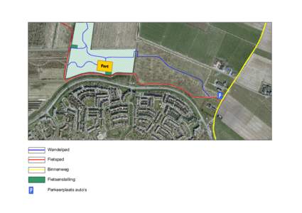 Wandelpad Fietspad Binnenweg Fietsenstalling Parkeerplaats auto’s