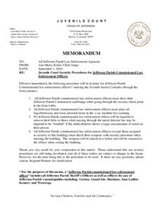 Harahan /  Louisiana / Louisiana / Geography of the United States / Law enforcement by country / Greater New Orleans / Jefferson Parish /  Louisiana / Sheriffs in the United States