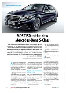 Network and System  (Source: Daimler AG) MOST150 in the New Mercedes-Benz S-Class