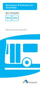 Bankstown & Greenacre to Strathfield Bus Timetable 913