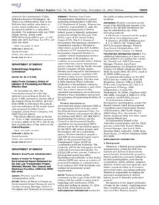 Federal Register / Vol. 78, No[removed]Friday, November 22, [removed]Notices review in the Commission’s Public Reference Room in Washington, DC. There is an eSubscription link on the Web site that enables subscribers to r