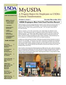 MyUSDA EVERY DAY IN EVERY WAY USDA’s Cultural Transformation Action Items