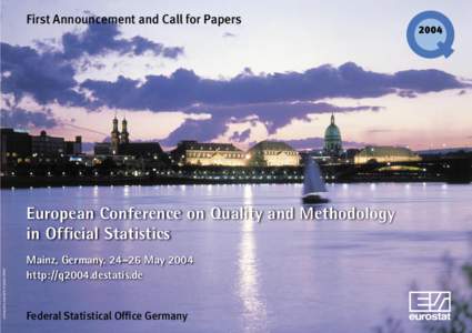 First Announcement and Call for Papers  photography copyrights Citysights GmbH European Conference on Quality and Methodology in Official Statistics