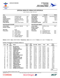 Official Results Super Combined
