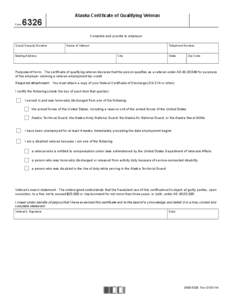 Form[removed]Alaska Certificate of Qualifying Veteran