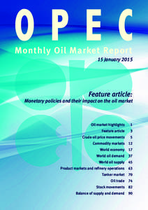 OPEC Monthly Oil Market Report 15 January[removed]Feature article: