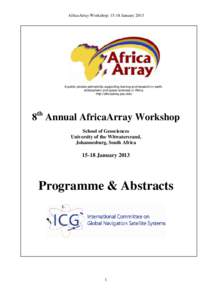 2nd Annual AfricaArray workshop