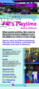 www.playworksfun.com  PW’s Playtime Hourly Childcare