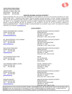 Aviation Authority Mailing Address ONE JEFF FUQUA BOULEVARD ORLANDO, FLORIDA[removed]