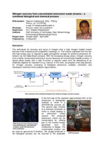 Nitrogen recovery from concentrated ammonium waste streams – a combined biological and chemical process