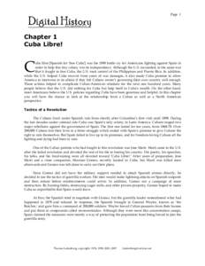 Page 1  Chapter 1 Cuba Libre!  C