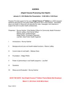 Microsoft Word - AGENDA_BFOralHealth.doc