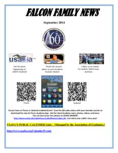 FALCON FAMILY NEWS September 2014 Get the latest happenings on USAFA Facebook