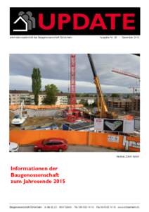 Informationszeitschrift der Baugenossenschaft Schönheim  Ausgabe NrDezember 2015 Neubau Zürich Eyhof