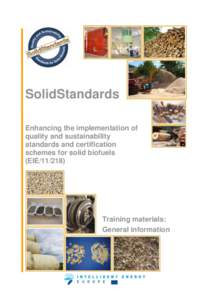 SolidStandards Enhancing the implementation of quality and sustainability standards and certification schemes for solid biofuels (EIE[removed])