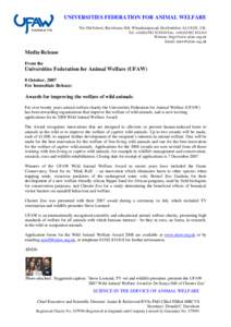 Microsoft Word - Media release WAWA 2008.doc