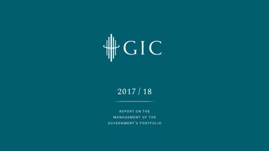2017 / 18 REPORT ON THE MANAGEMENT OF THE GOVERNMENT’S PORTFOLIO  OVERVIEW