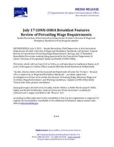 Microsoft Word[removed]CONN-OSHA Breakfast Prevailing Wage Requirements.doc