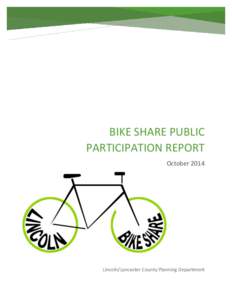 Bike Share Public participation report