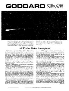 GODDARD NEv\?S  COMET KOHOUTEK, shown here in a picture taken on December 11, 197 3, was one of the big scientific events of last year and continued to be of interest in[removed]This photograph was taken at the. Joint Obse