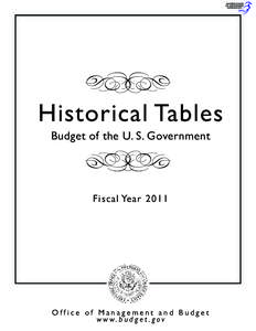 Historical Tables Budget of the U. S. Government Fiscal Year[removed]Office of Management and Budget