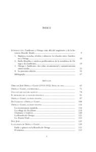 ÍNDICE  Introducción. Zambrano y Ortega: más allá del magisterio y de la herencia: Ricardo Tejada....................................................................