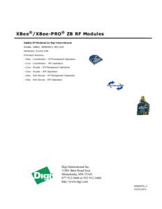 XBee/XBee-PRO ZB RF Modules