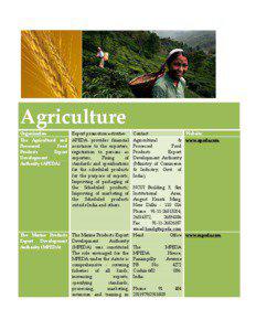 Agriculture Organization The Agricultural and