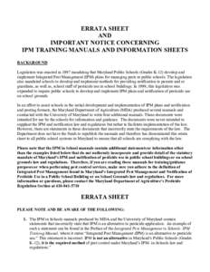 Microsoft Word - NOTICE and ERRATA Sheet_Revised-Jan2010.doc