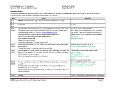 Standards of Learning / Test / Curriculum framework / Education / Educational psychology / Jigsaw