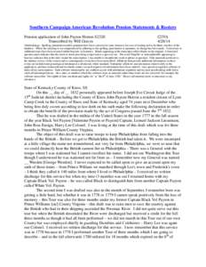 Southern Campaign American Revolution Pension Statements & Rosters Pension application of John Payton Horton S2320 Transcribed by Will Graves f23VA[removed]