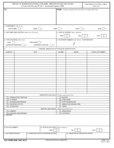 REPORT OF MISSING/RECOVERED FIREARMS, AMMUNITION AND EXPLOSIVES  REQUIREMENT CONTROL SYMBOL JUST[removed]For use of this form, see AR[removed]; the proponent agency is PMG.