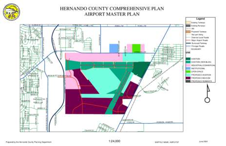 HERNANDO COUNTY COMPREHENSIVE PLAN AIRPORT MASTER PLAN Legend CALIFORNIA ST